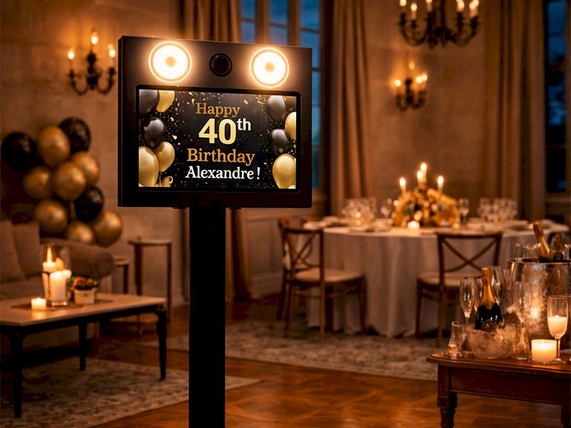 Photobooth anniversaire 40 ans lyon location